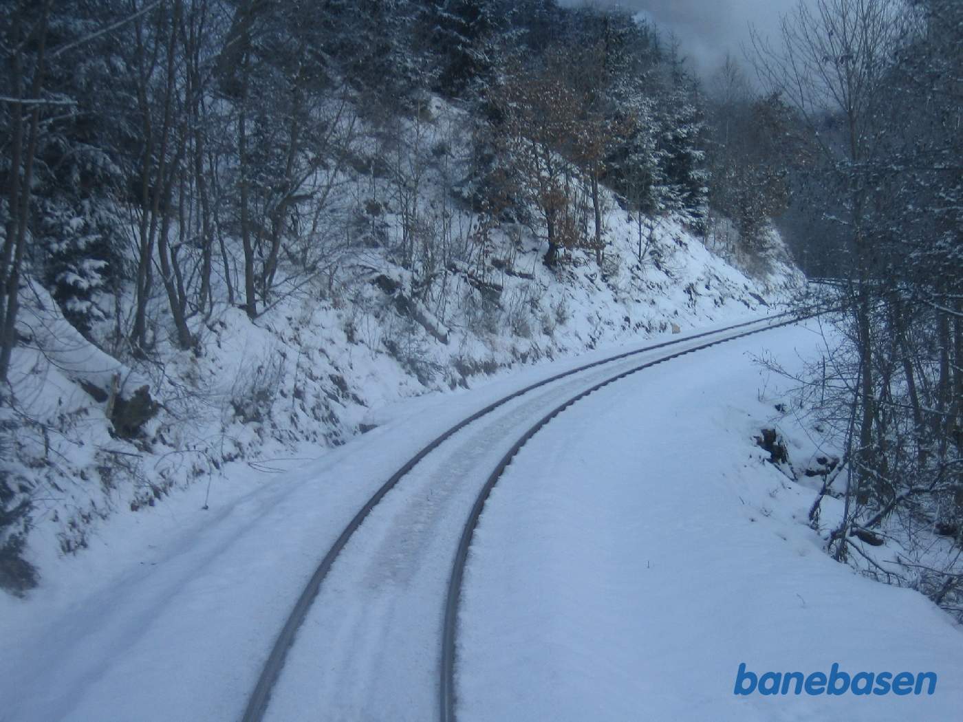 Strækningsfoto set fra bagerste endeperron