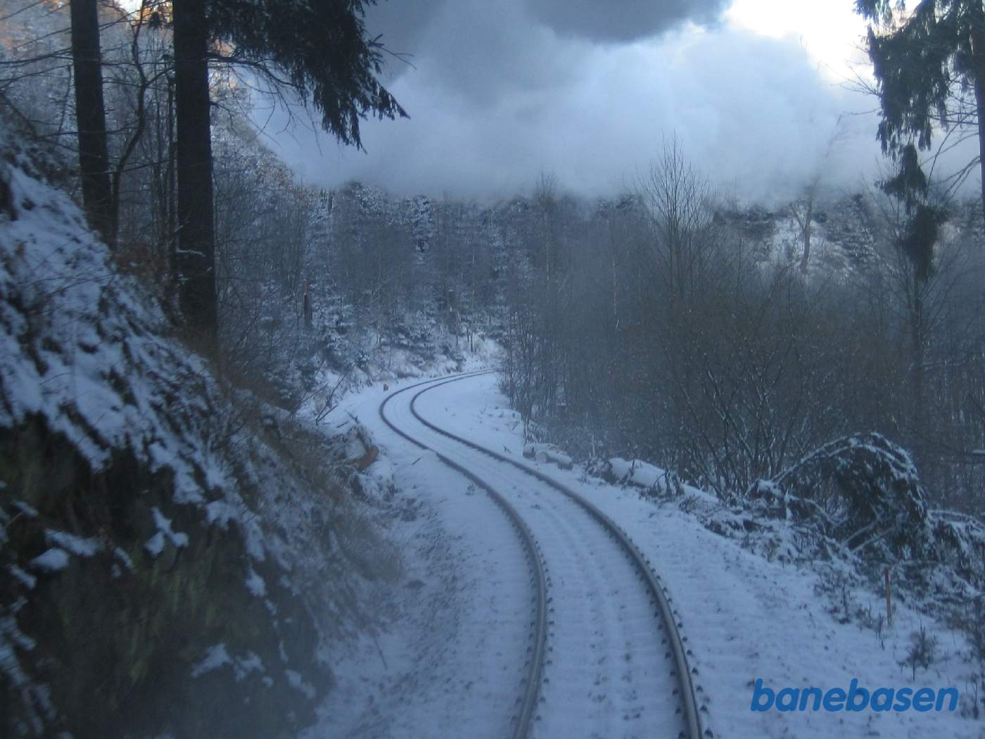 Strækningsfoto set fra bagerste endeperron