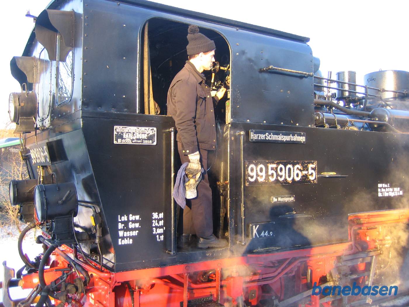 Billede af personalet på maskinen