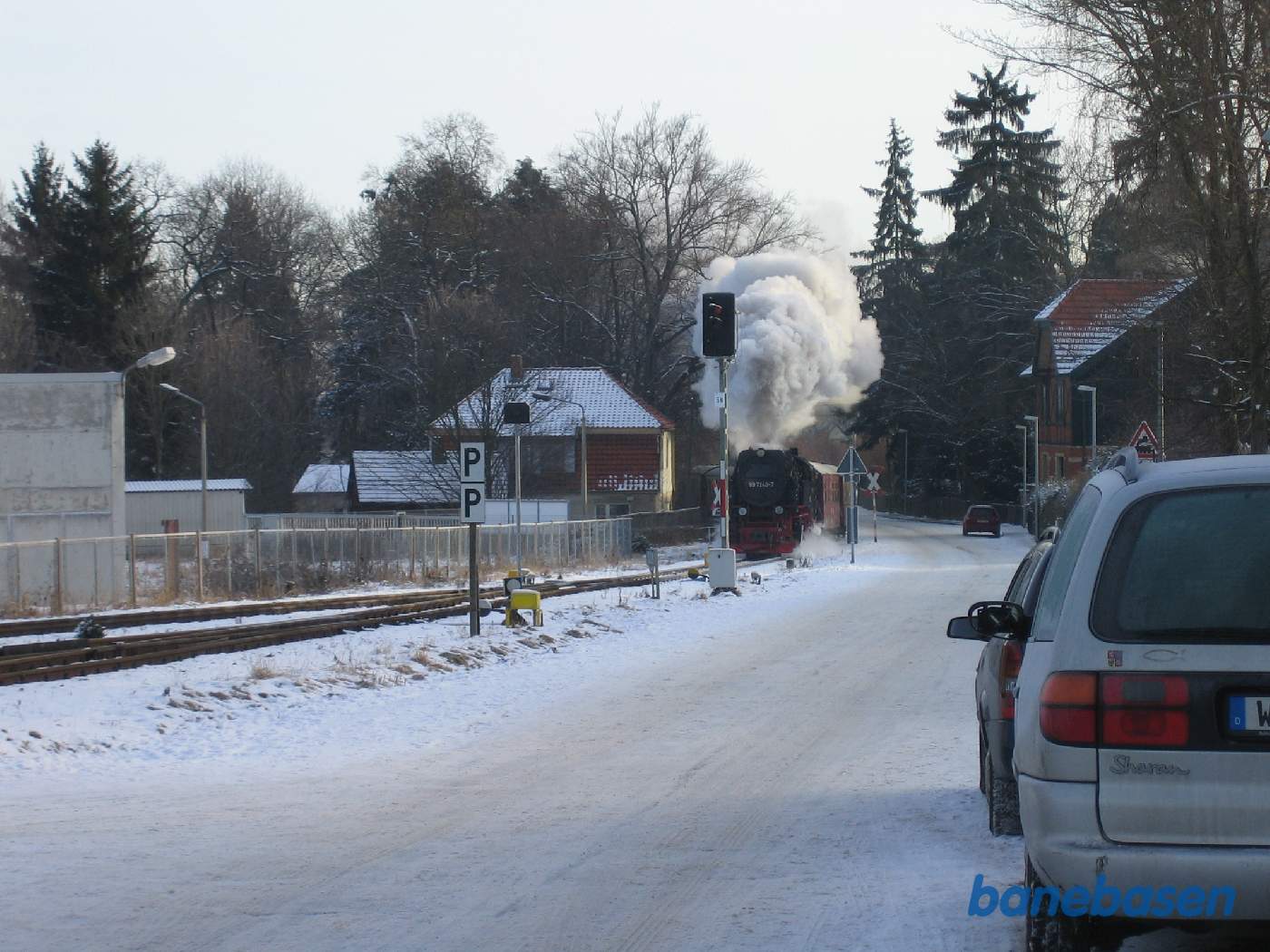 Persontog til Brocken på vej ind på stationen