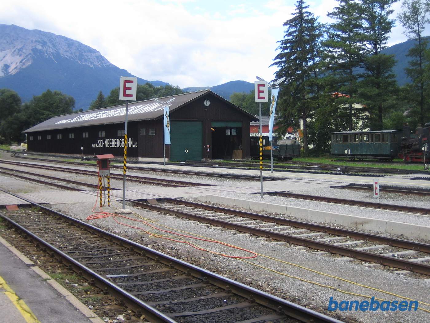 Vognhallen i Puchberg hvorfra Schneeberg banen udgår