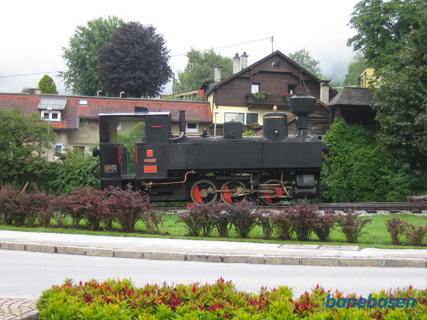 Et udstillet damplokomotiv fra Zillertal banen