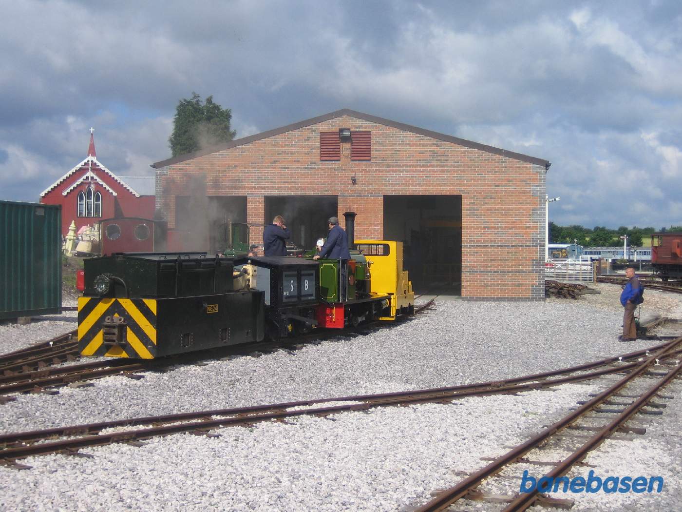 Et vue ud over remiseområdet