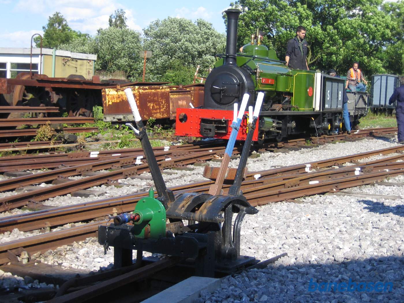 Vognene sættes til side på sidesporet