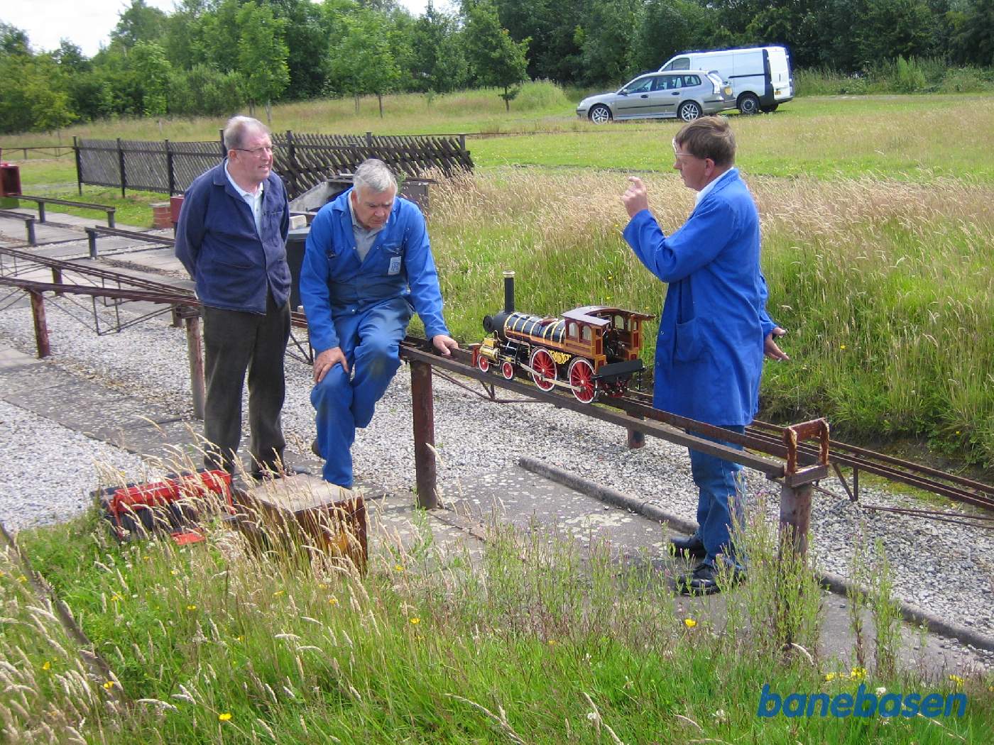 Et lille amerikaner lokomotiv klargøres