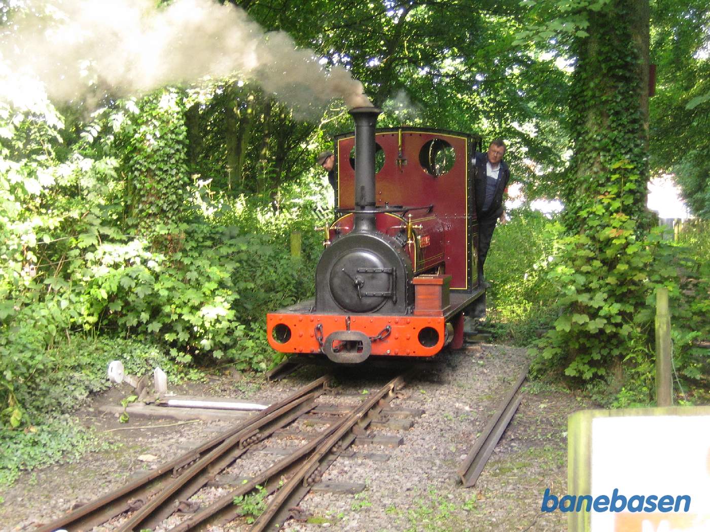 Det røde lokomotiv under omløb