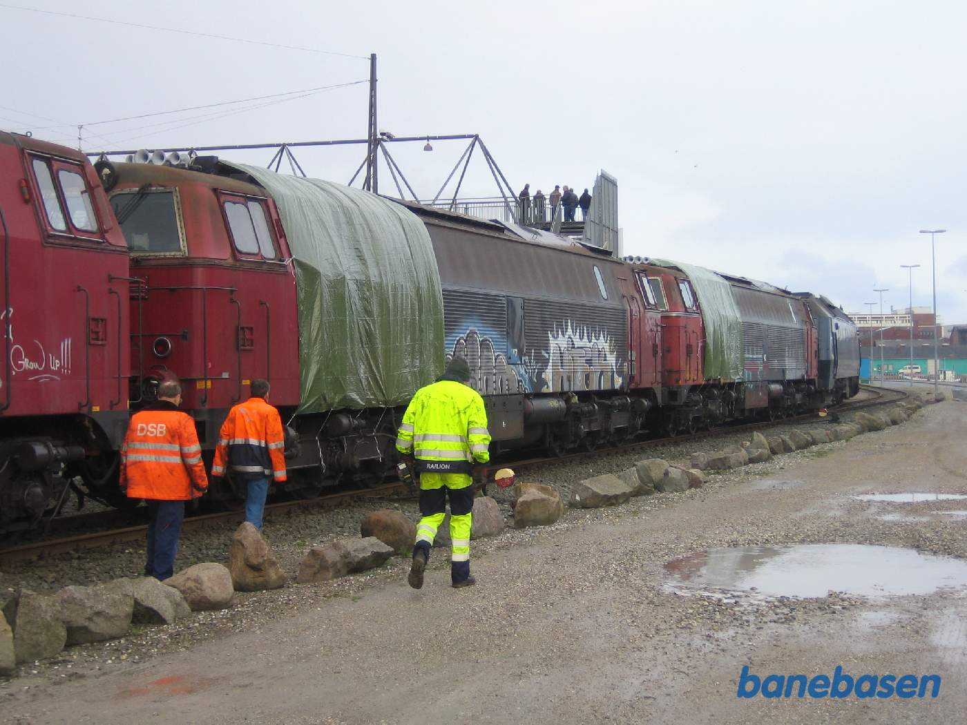 Toget ankommet på Frihavnssiden