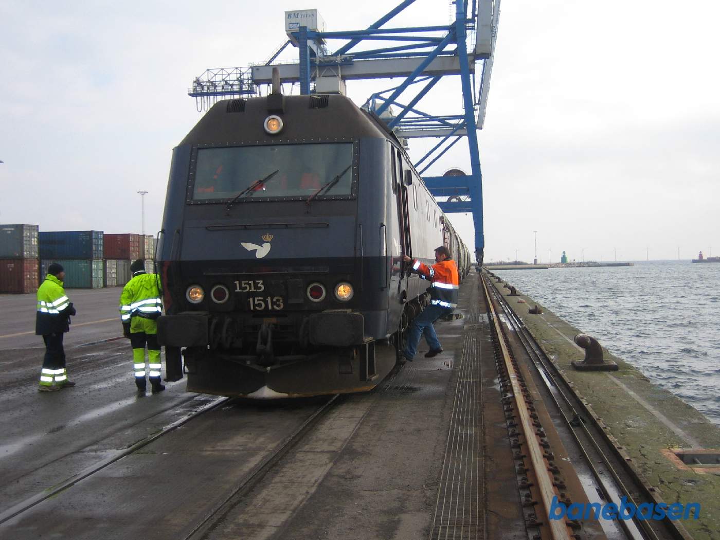Så er toget ankommet til Levantkaj i containerhavnen, men skibet er endnu ikke ankommet