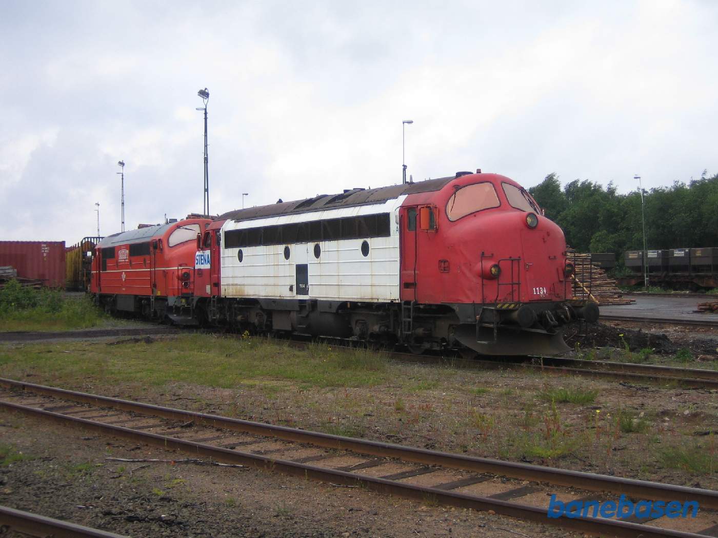 Lokomotivet parkeret efter endt praktisk prøve