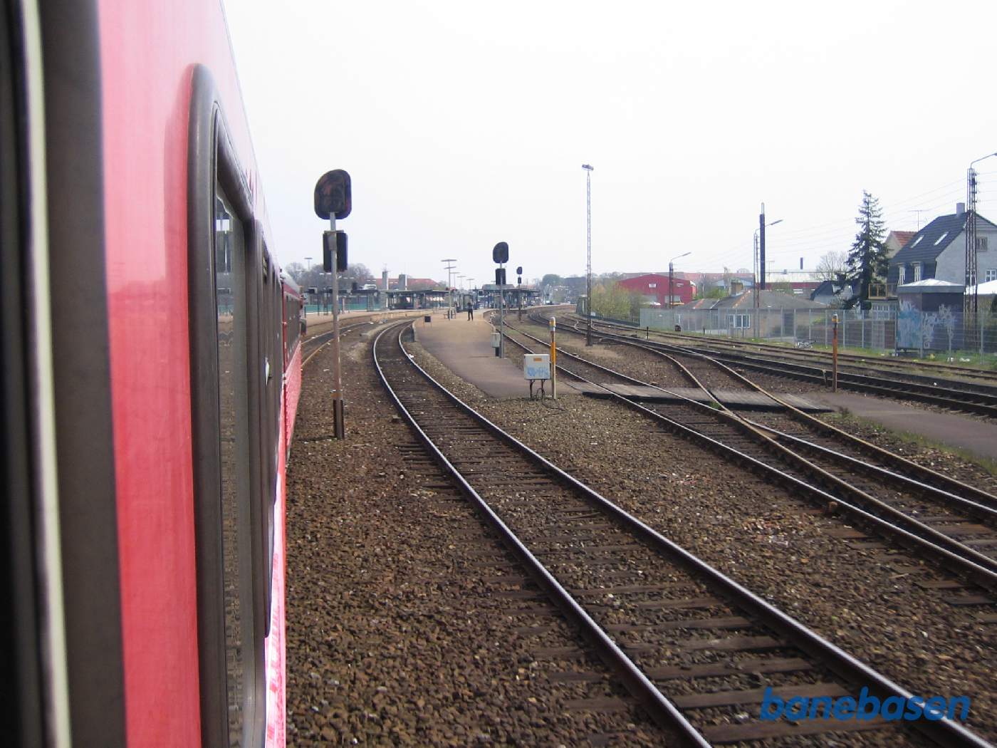 Så nærmer vi os turens afslutning, toget på vej ind på stationen Så nærmer vi os turens afslutning, toget på vej ind på stationen