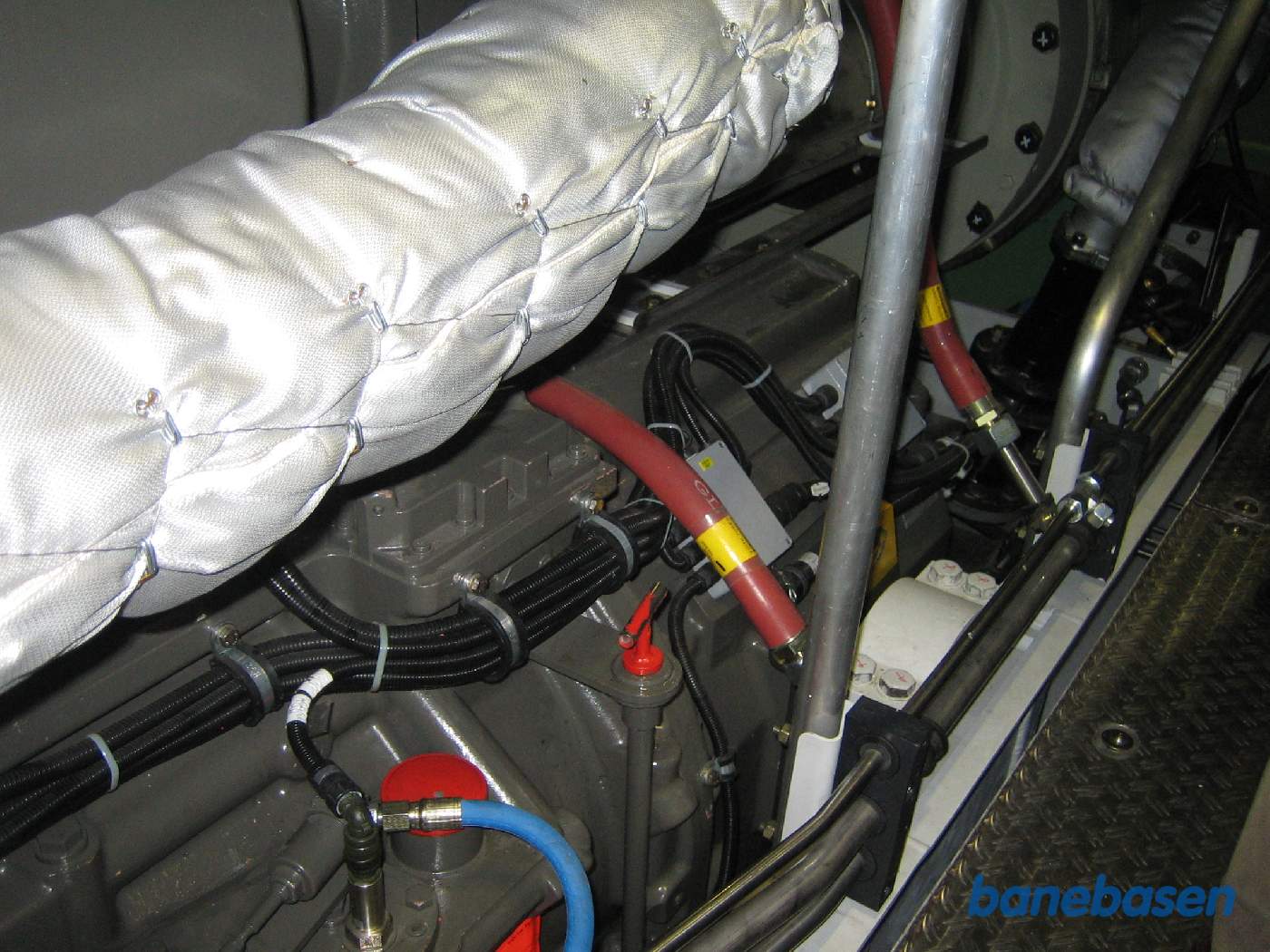 Dieselmotoren i et diesellokomotiv