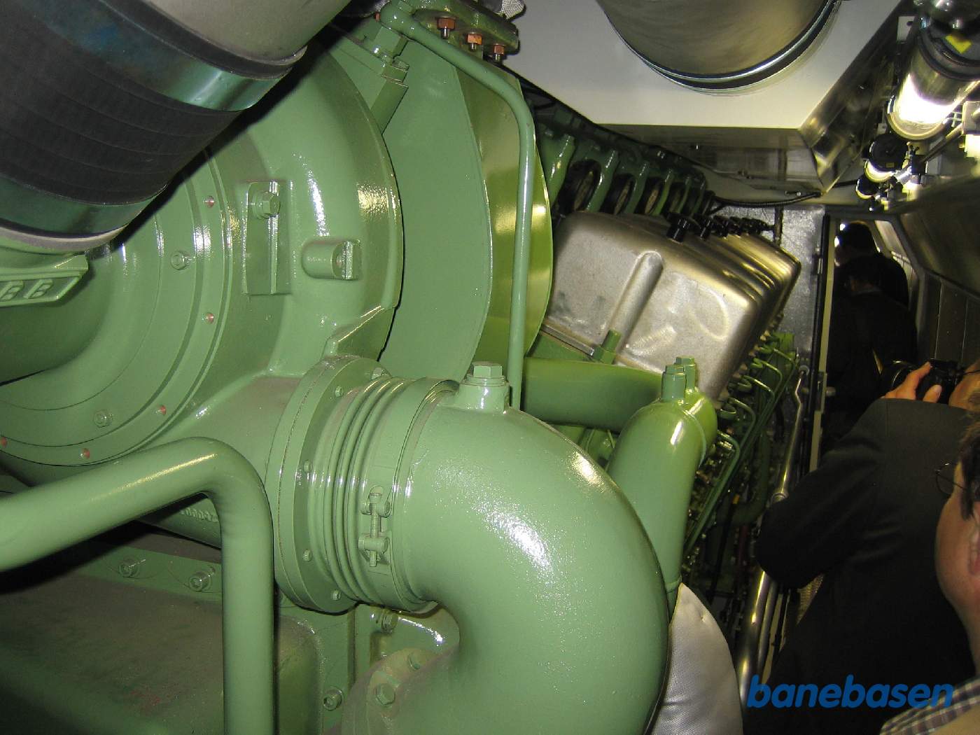 Dieselmotoren i et diesellokomotiv