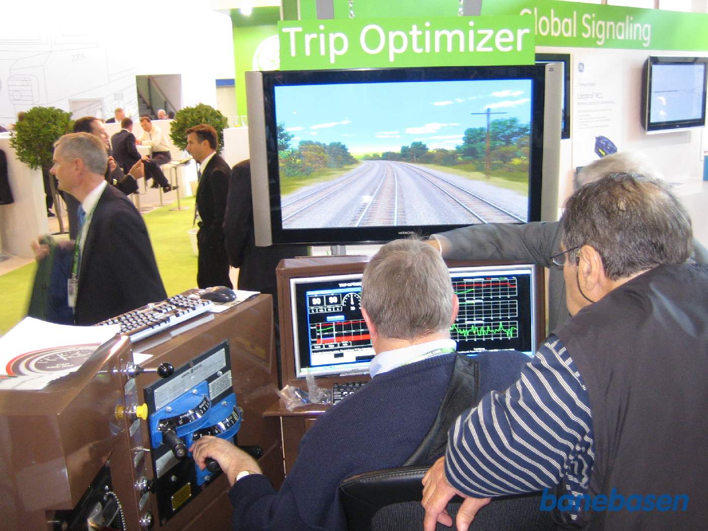 En simulator hvor lokomotivfører uddannes