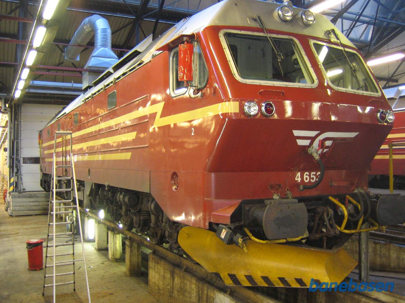 Nærbillede af et diesellokomotiv til kørsel på banen til Bodø