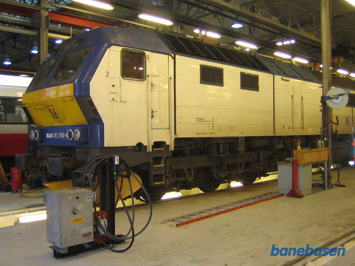 Et Mak diesellokomotiv i værkstedet