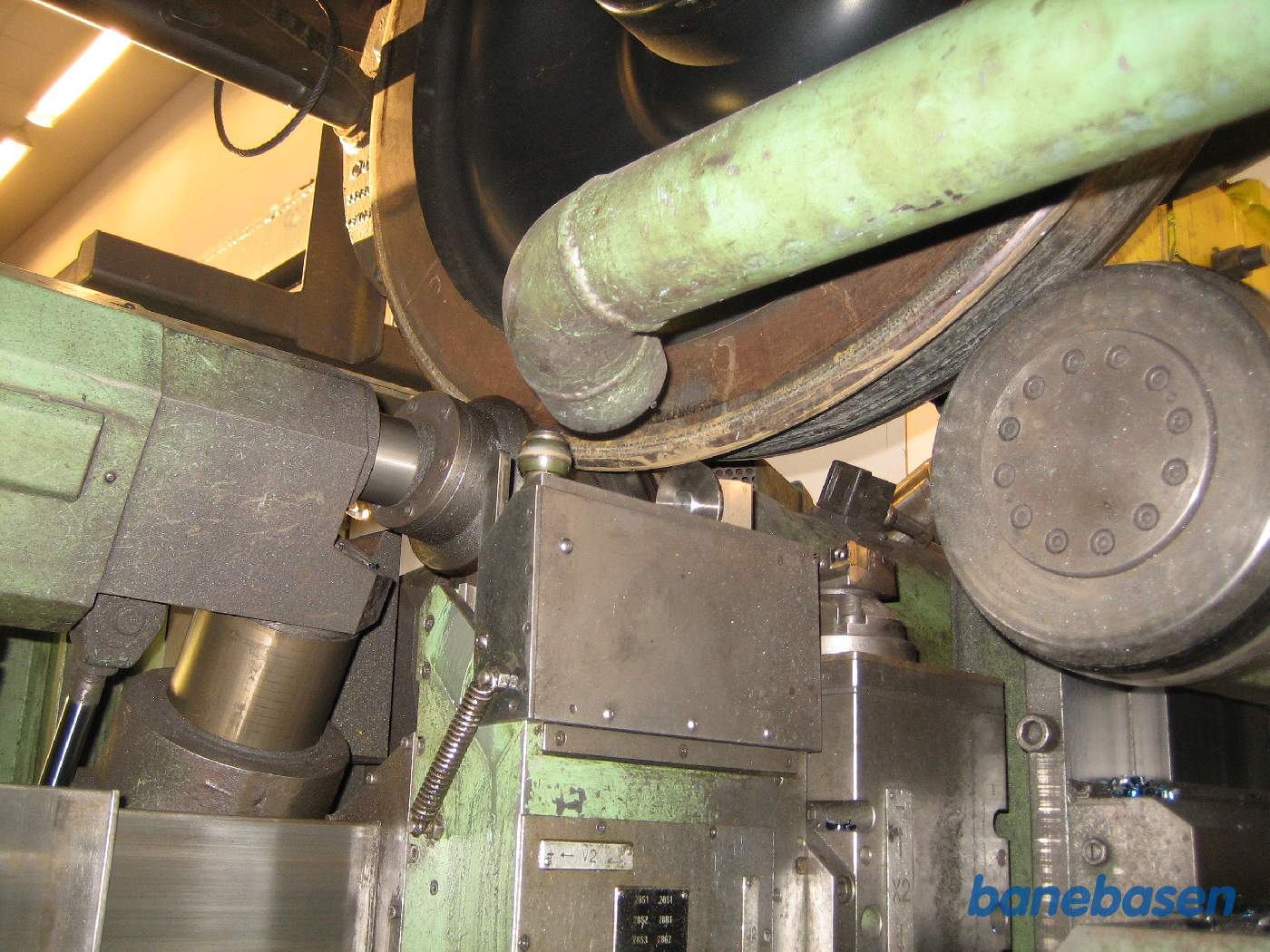 Billede af hjulafdrejning på underfloor drejebænken