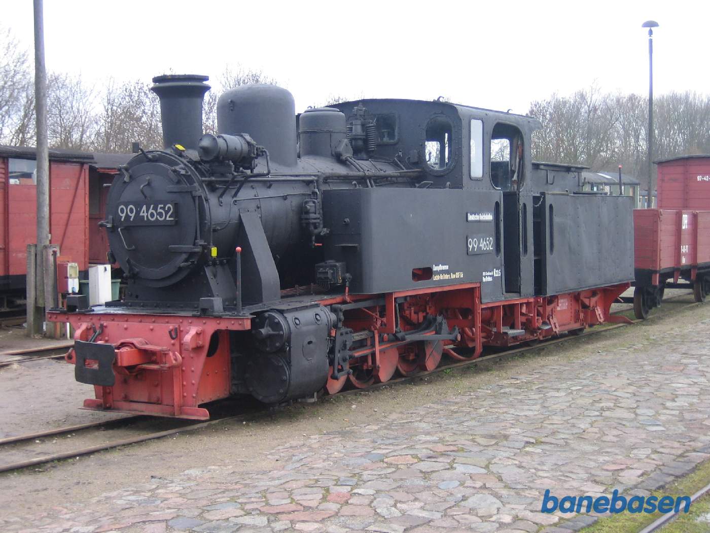 Damplokomotivet set skråt forfra