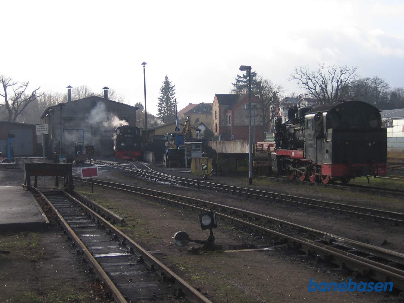 Et vue ud ovre remiseområdet