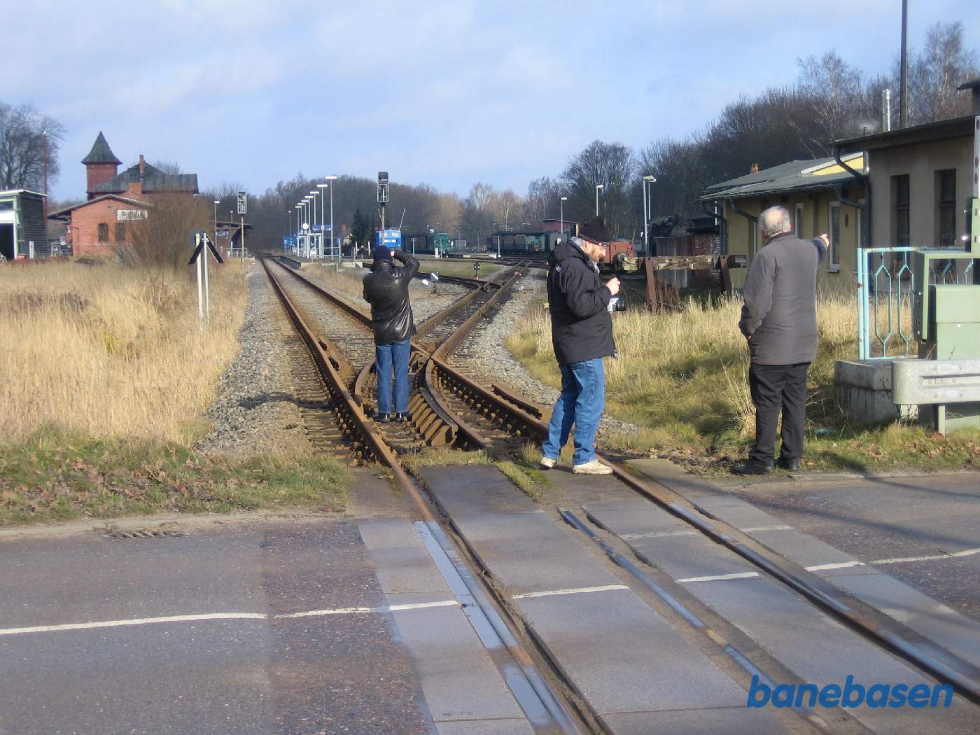 Ved udkørslen mod Lauterbach fletter normal- og smalsporet sammen til et 3-skinne spor