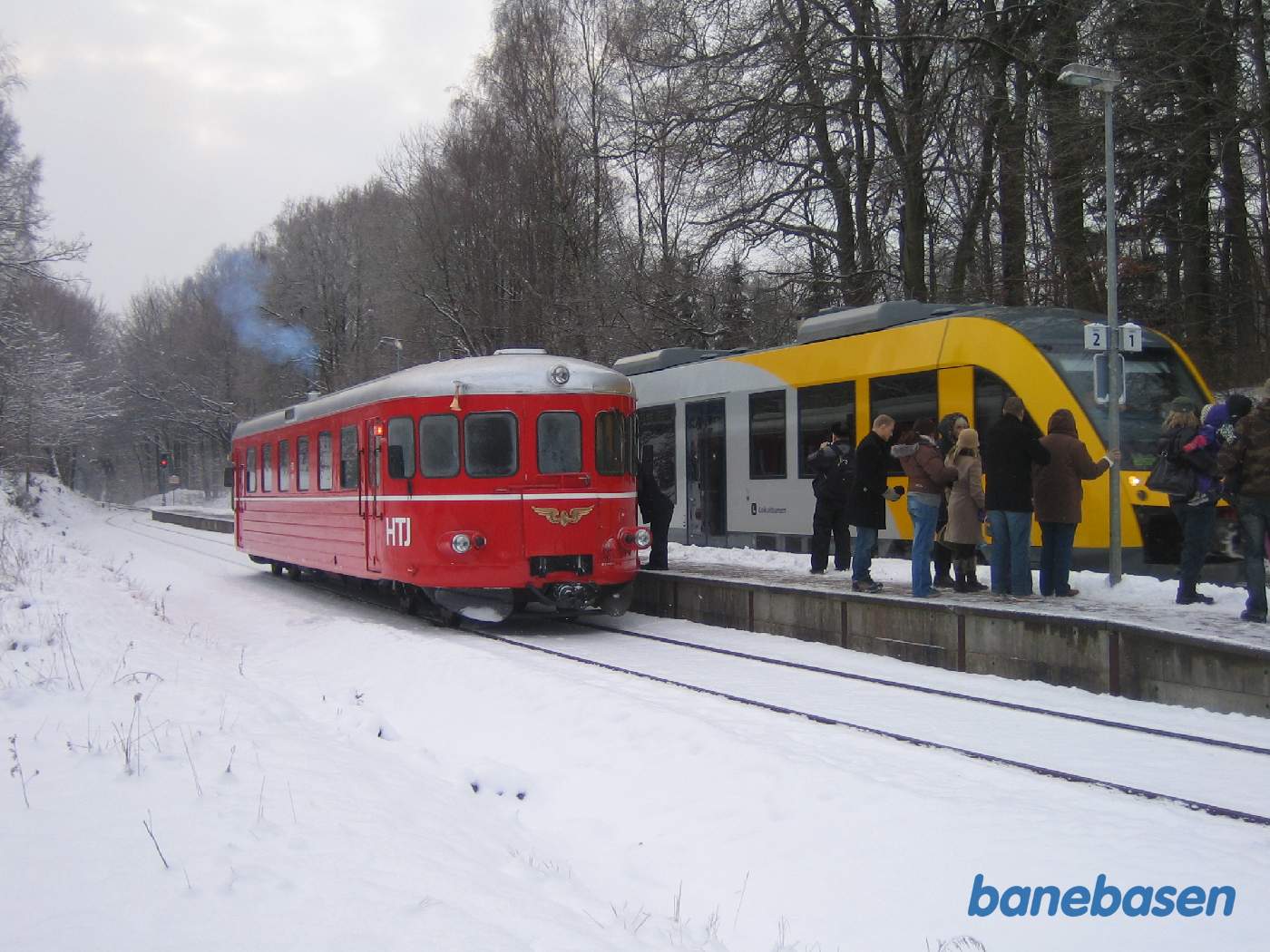 Krydsning med Gribskovbanens persontog Krydsning med Gribskovbanens persontog