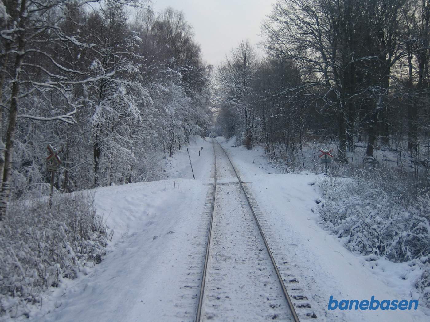 Det flotte snelandskab et sted på strækningen mellem Kagerup og Hillerød Det flotte snelandskab et sted på strækningen mellem Kagerup og Hillerød