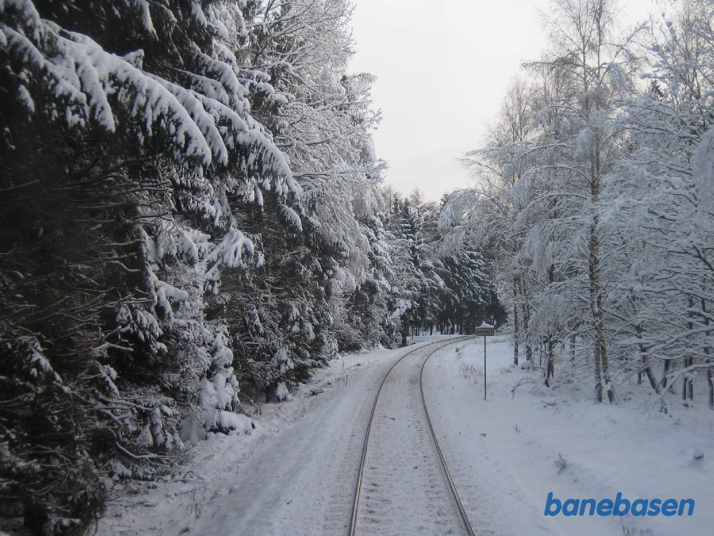 Det flotte snelandskab et sted på strækningen mellem Kagerup og Hillerød Det flotte snelandskab et sted på strækningen mellem Kagerup og Hillerød