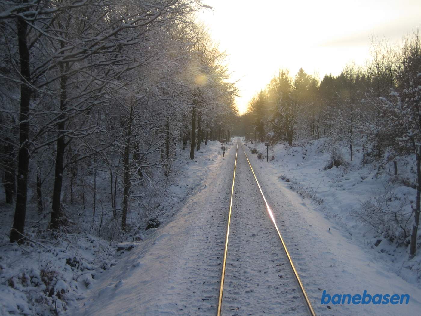 Det flotte snelandskab et sted på strækningen mellem Kagerup og Hillerød