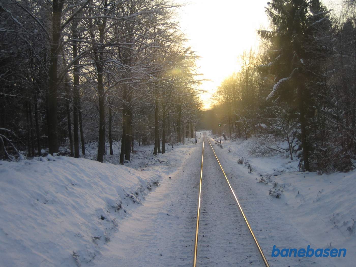 Det flotte snelandskab et sted på strækningen mellem Kagerup og Hillerød Det flotte snelandskab et sted på strækningen mellem Kagerup og Hillerød