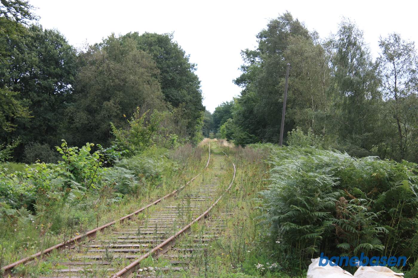 Et vue ud langs sporet i retning mod Gärsnäs