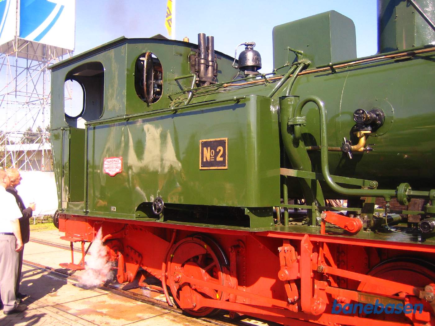 I udstillingsdagene kørte et lille grønt damplokomotiv mellem udstillingsområdet og sporet ind til udstillingsområdet. Turen tog 3 minutter og der var en meget lang kø for at prøve at køre på et damplokomotiv