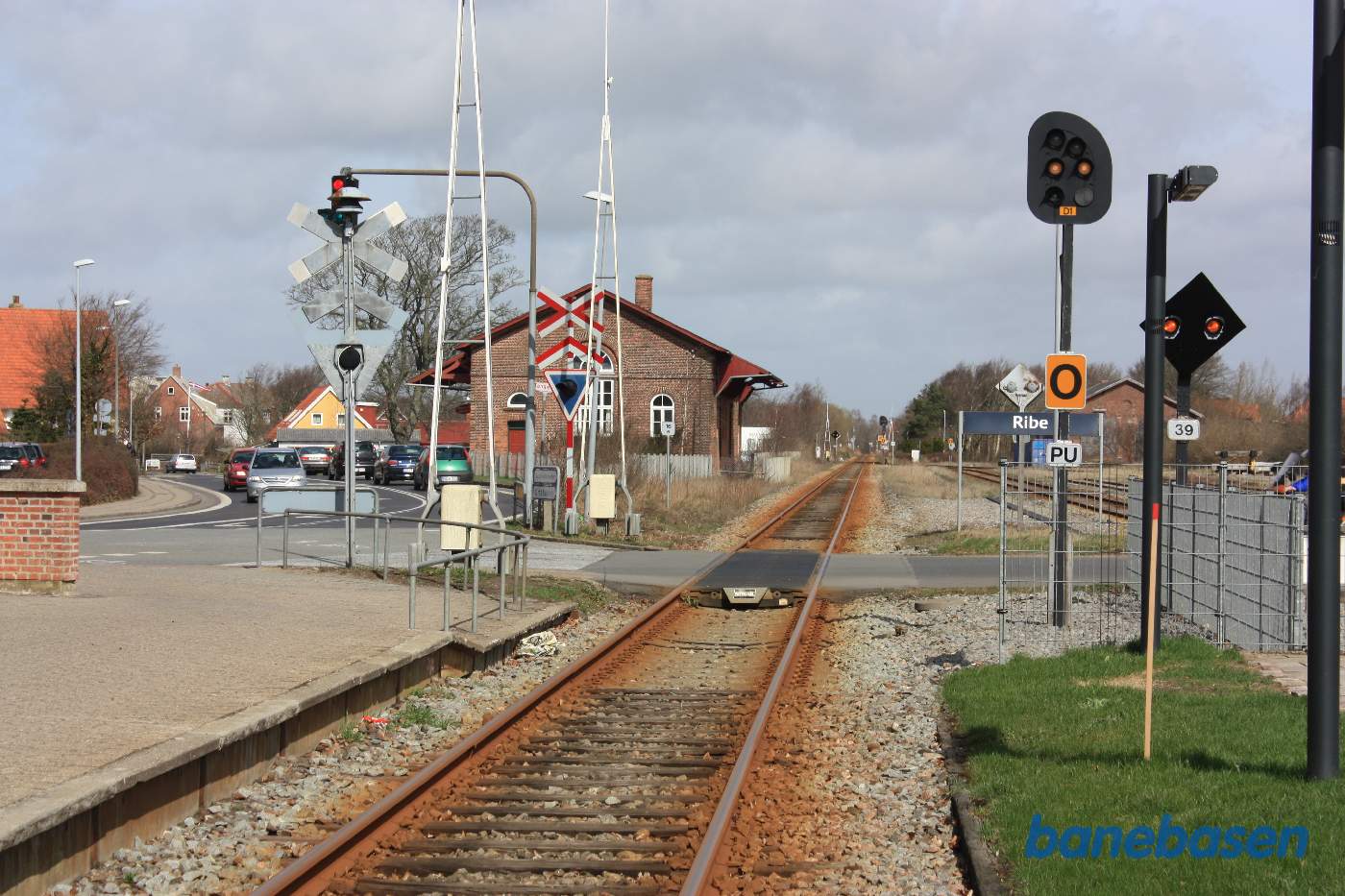 Hovedsporet set i retning mod Bramming Hovedsporet set i retning mod Bramming