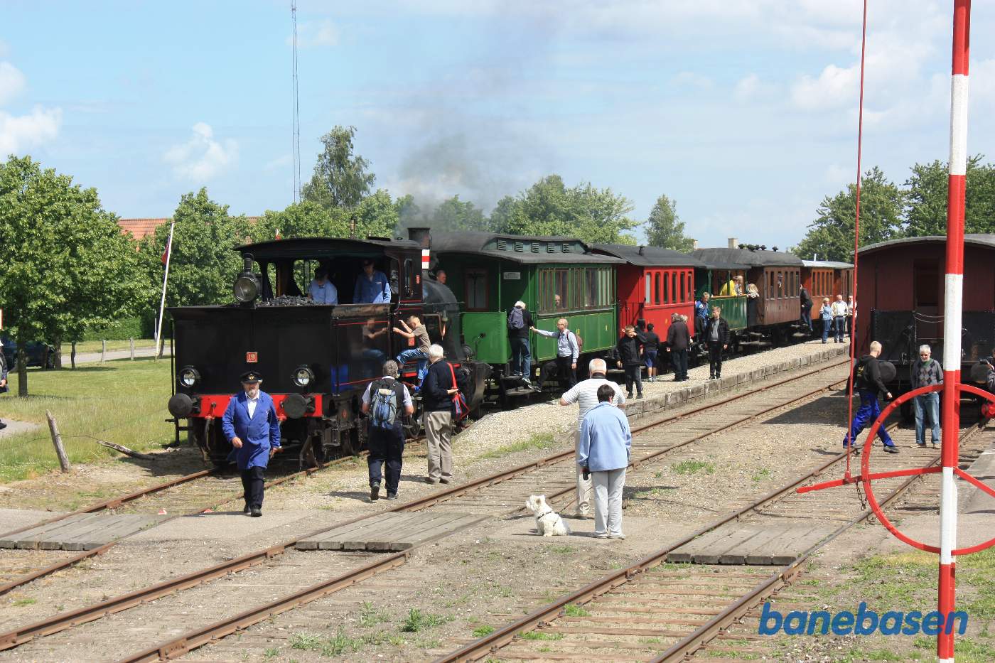 Damptog til Maribo holder klar i spor 3 Damptog til Maribo holder klar i spor 3