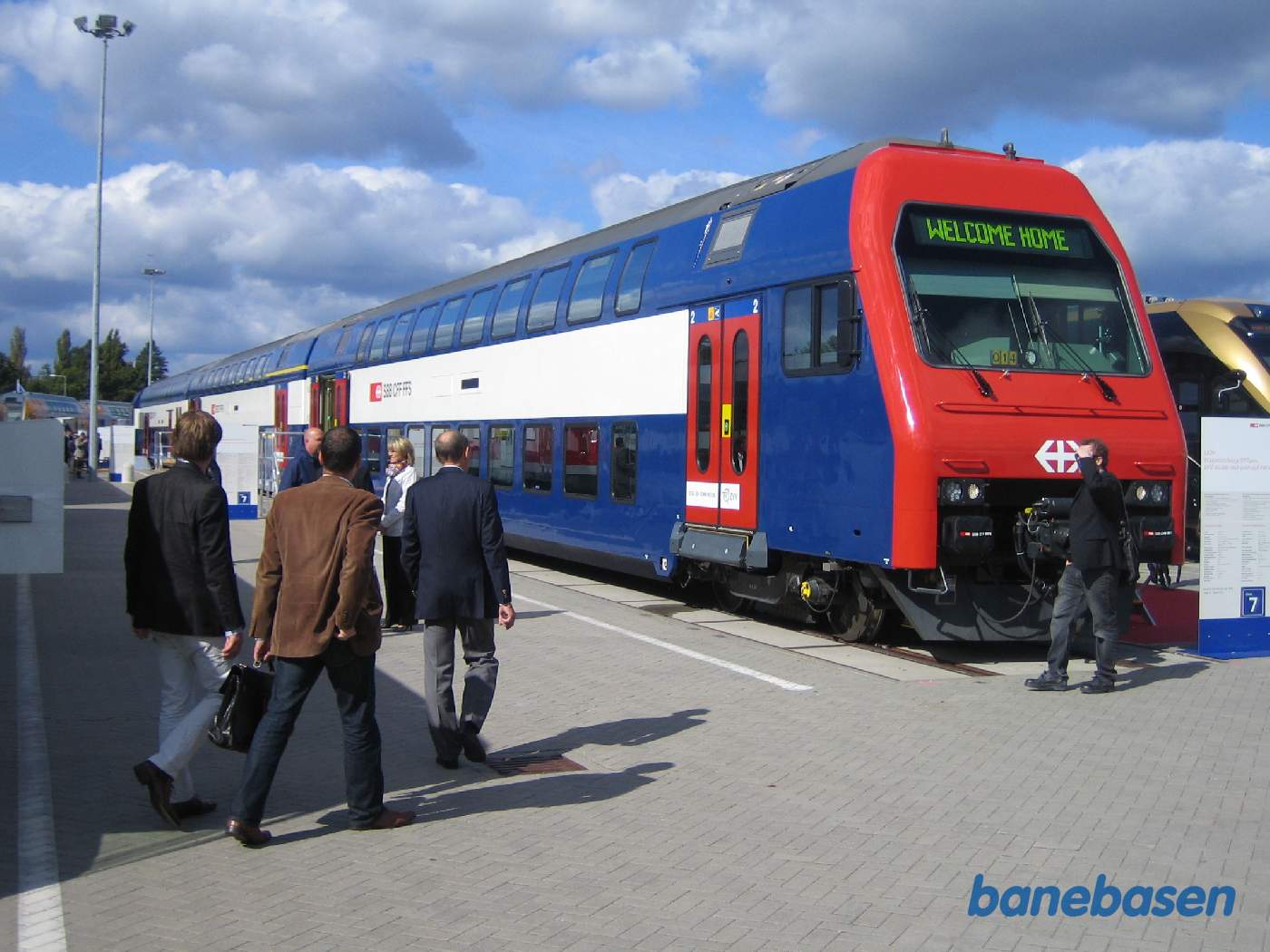 Et dobbeltdækker tog fra Schweiz