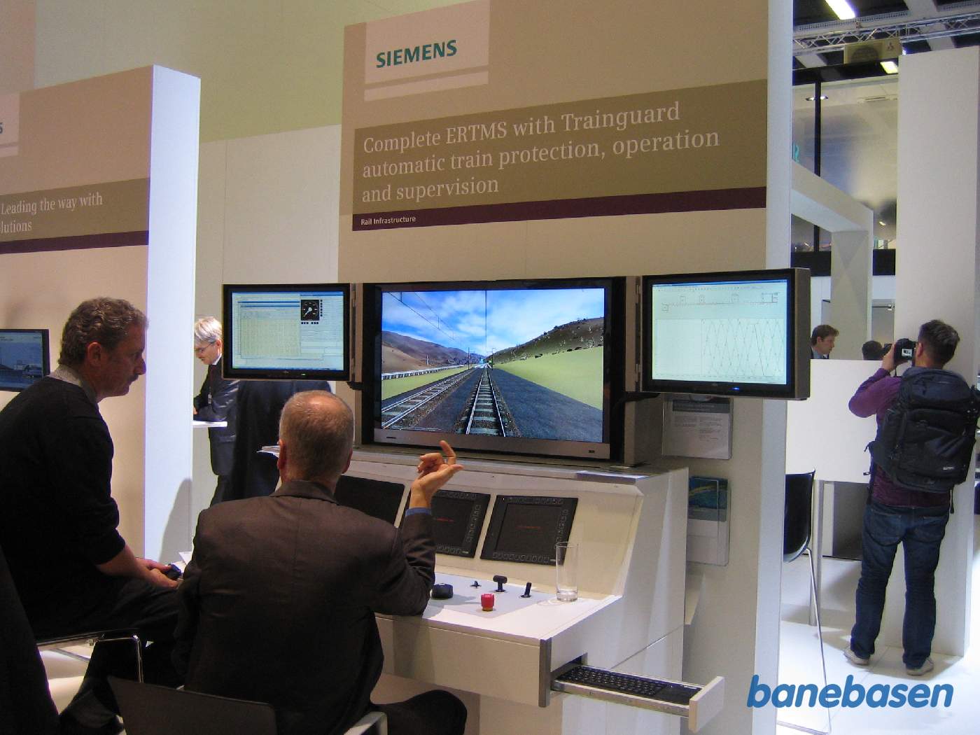 Togsimulator på Siemens stand