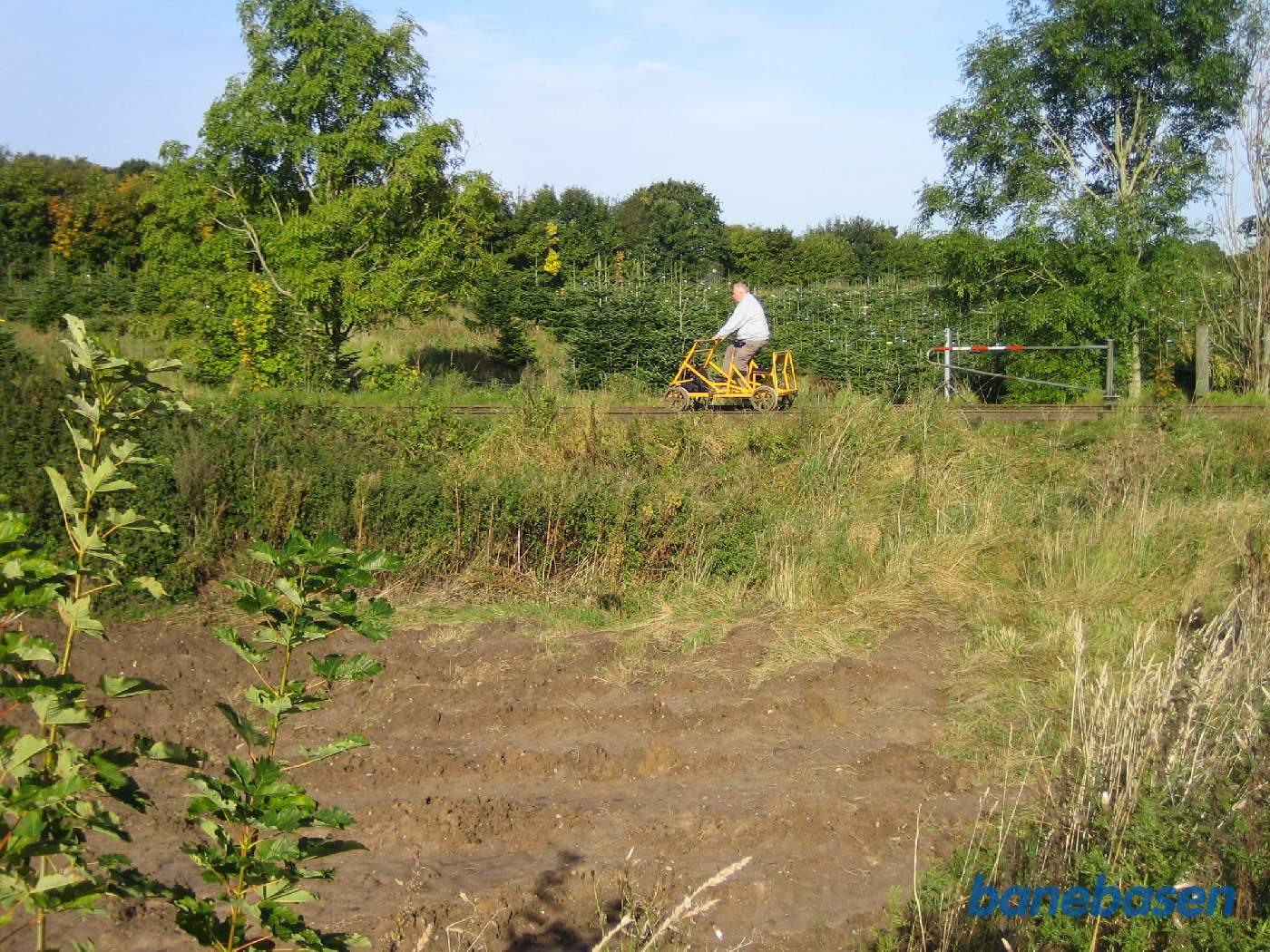 Skinnecyklen har lige passeret Kivsmosevej Skinnecyklen har lige passeret Kivsmosevej