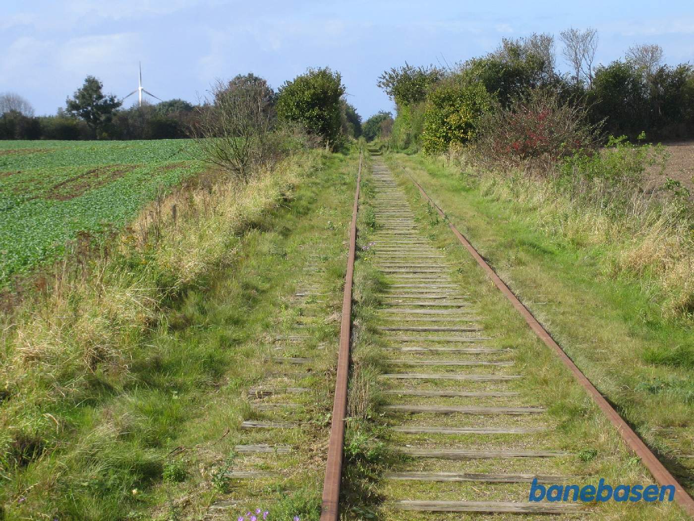 Et vue ud af Glamsbjerg station i retning mod Assens Et vue ud af Glamsbjerg station i retning mod Assens