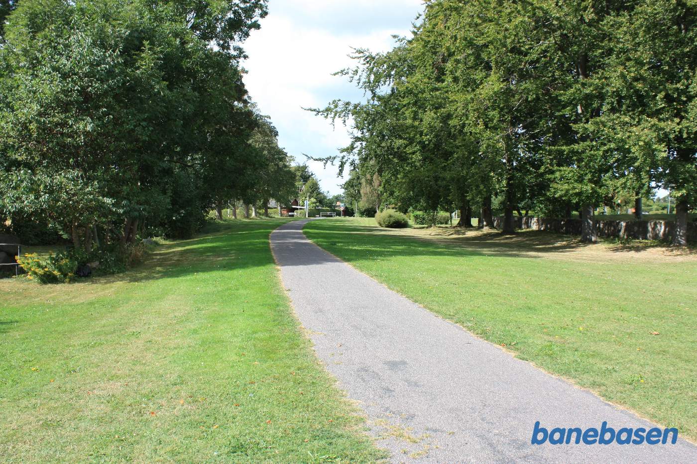 Trinbrættet lå i kurven til venstre. Vi kigger i retning mod Rønne