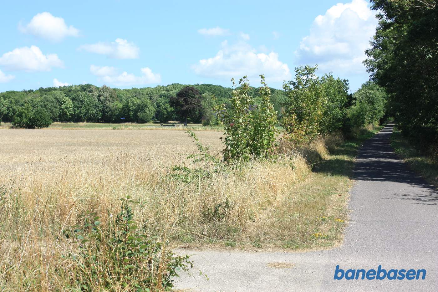 Vi passerer Fejleregårdsvejen i retning mod Nexø