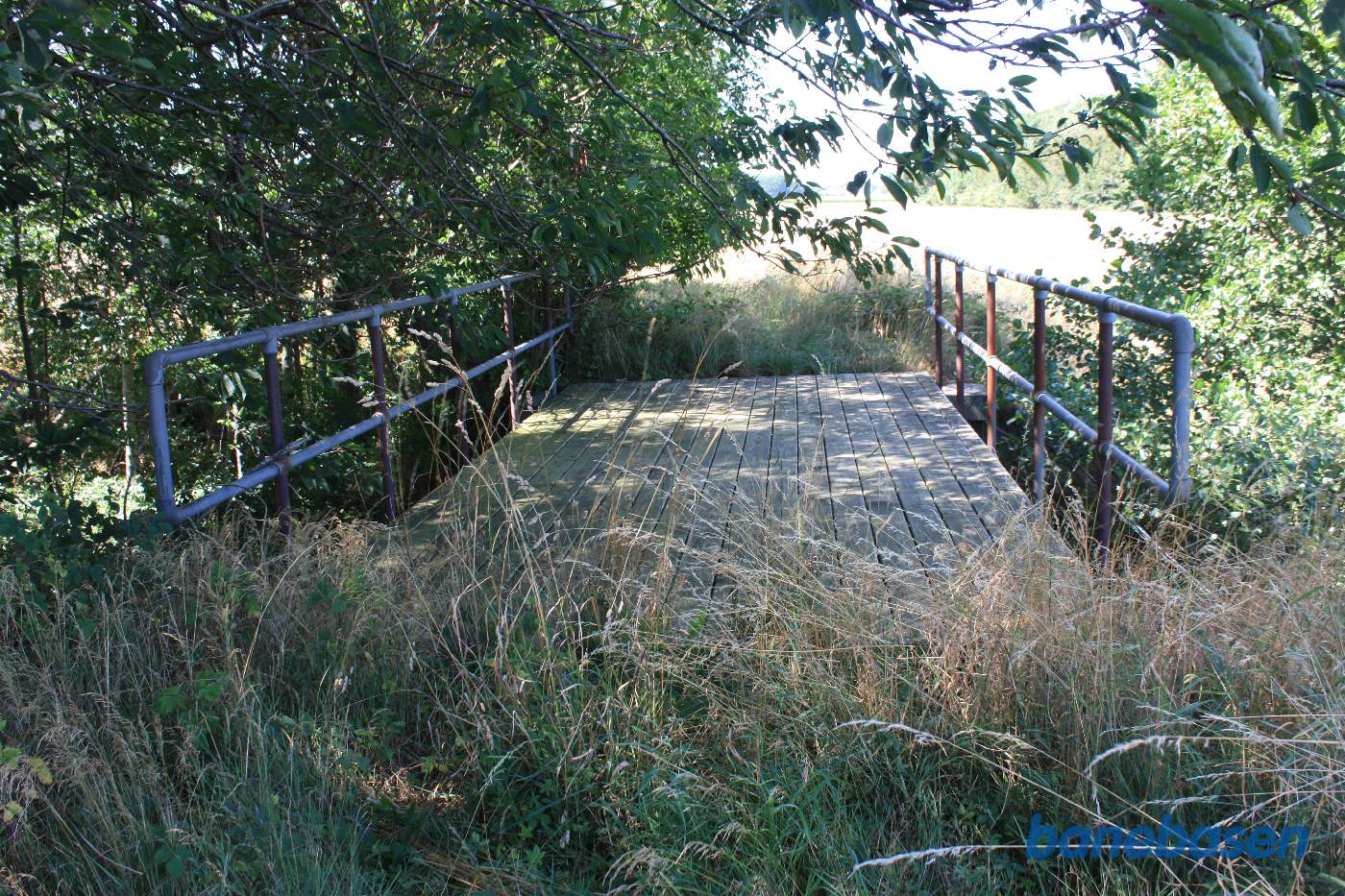 Jernbanebroen over Læså set i retning mod Rønne