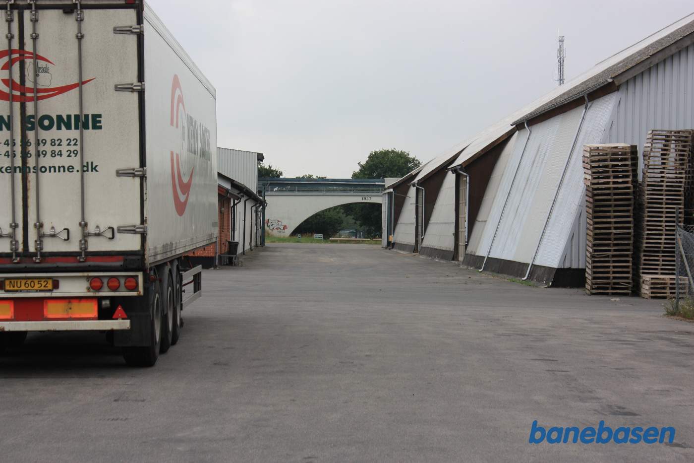 Stationsområdet set i retning mod Rønne