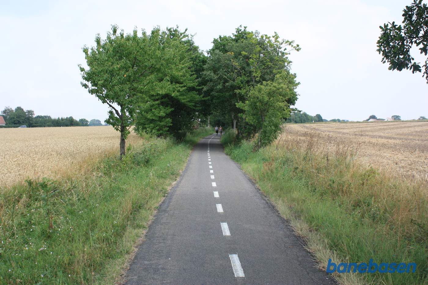 Vi er kommet ud af skoven lige efter Blykobbe og kigger i retning mod Sandvig Vi er kommet ud af skoven lige efter Blykobbe og kigger i retning mod Sandvig