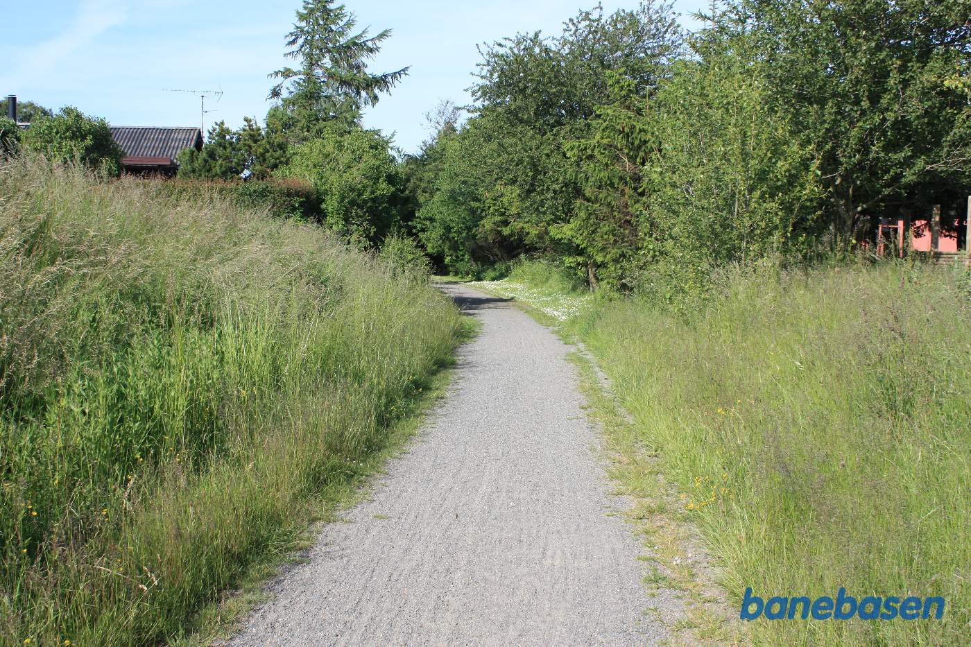 Vi er i kurven på vej ind i Rø i retning mod Sandvig Vi er i kurven på vej ind i Rø i retning mod Sandvig