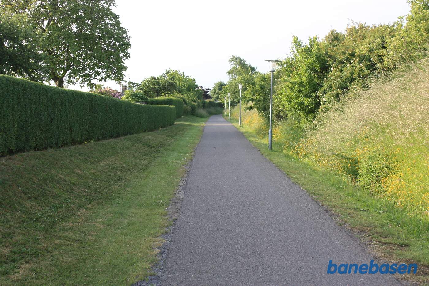 Banestien i retning mod Rønne