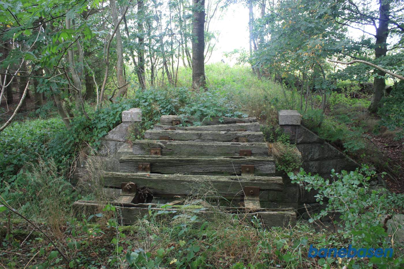 Vi kigger hen over broen over Læså i retning mod Gudhjem Vi kigger hen over broen over Læså i retning mod Gudhjem