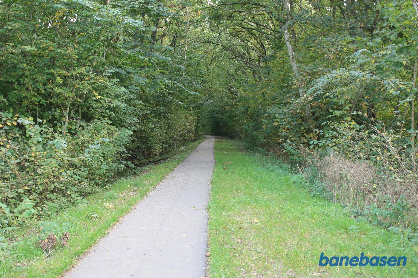 Vi er på banestien og kigger i retning af Horsens