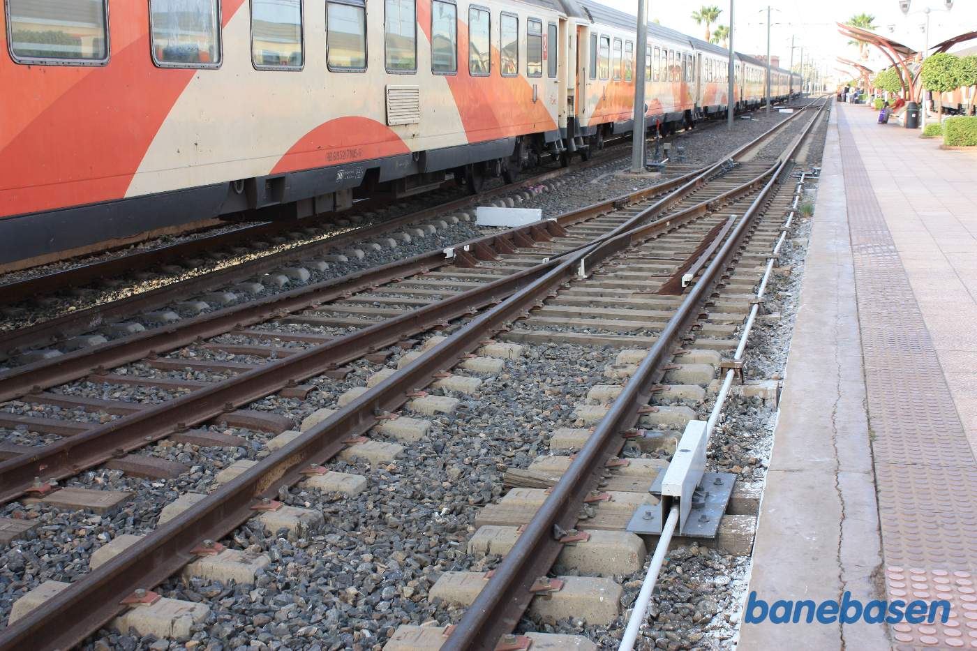 Jernstænger til sporskiftet efter engelsk forbillede