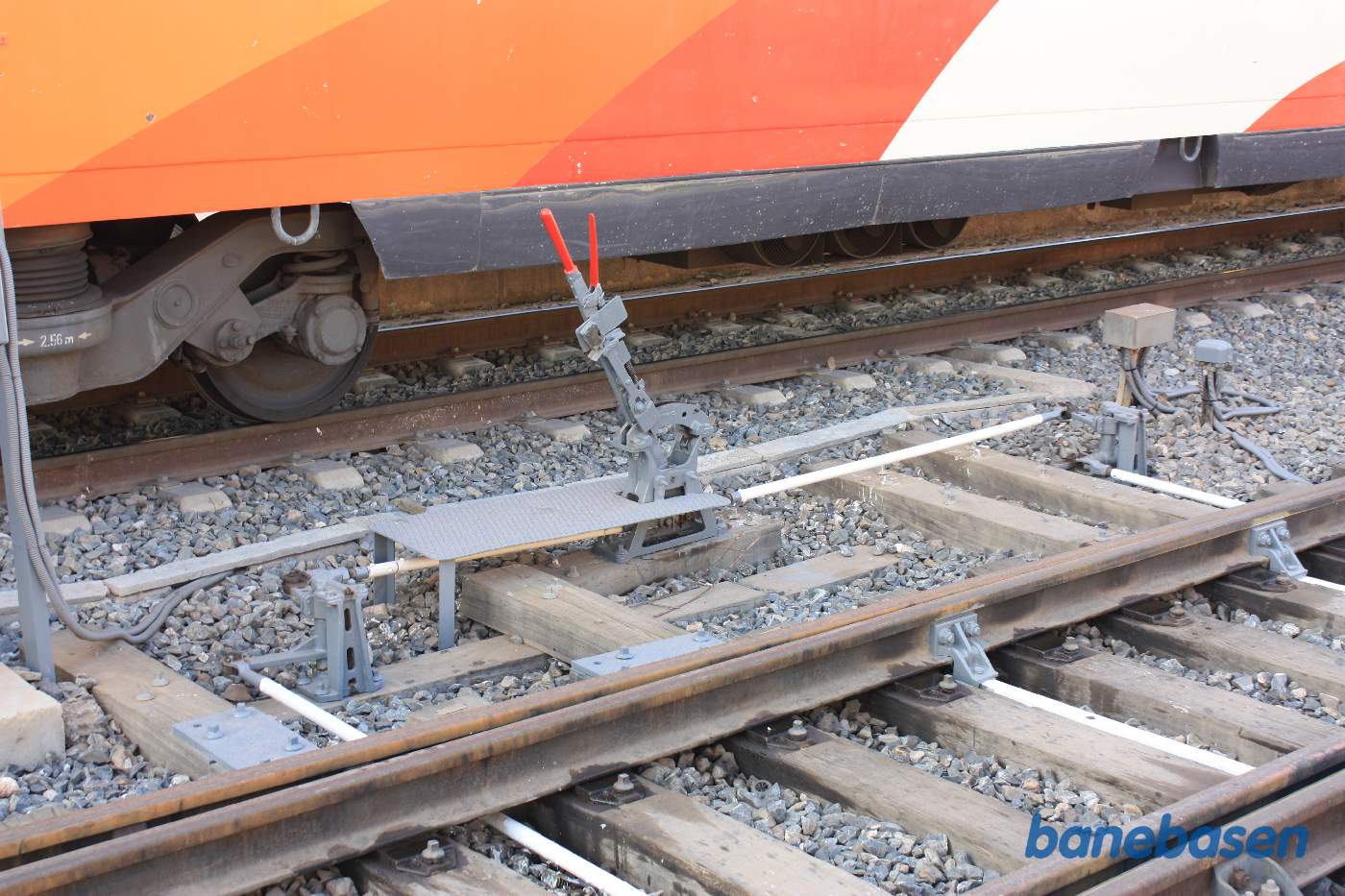 Stedbetjeningshåndtag til sporskiftet