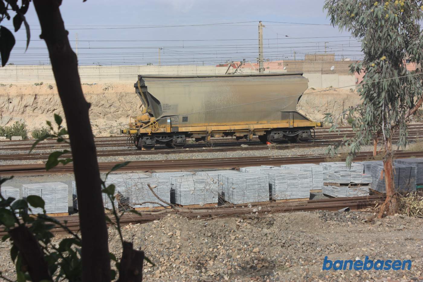 Byggematerialer til udbygning af banen til dobbeltspor