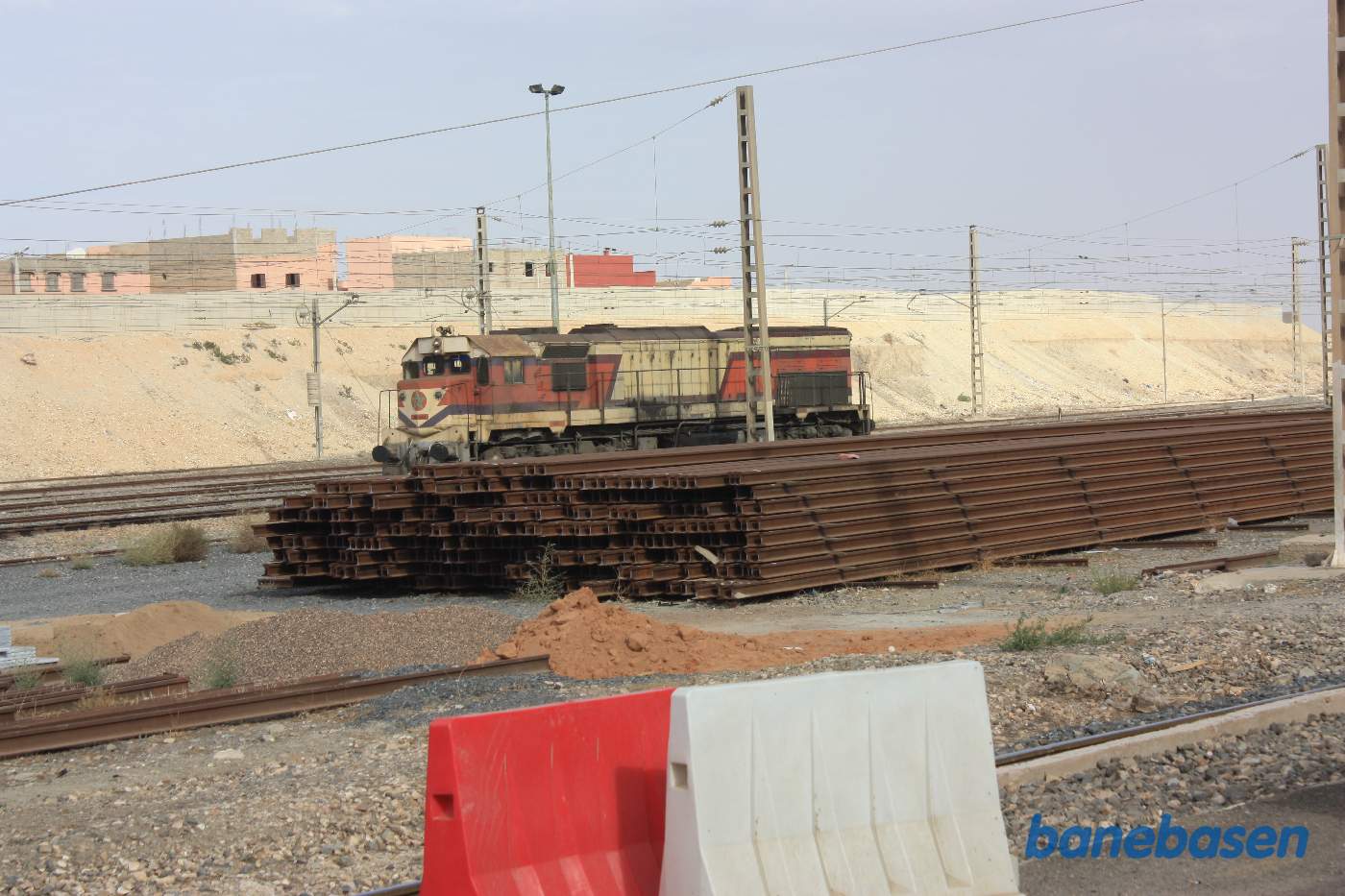 Byggematerialer til udbygning af banen til dobbeltspor