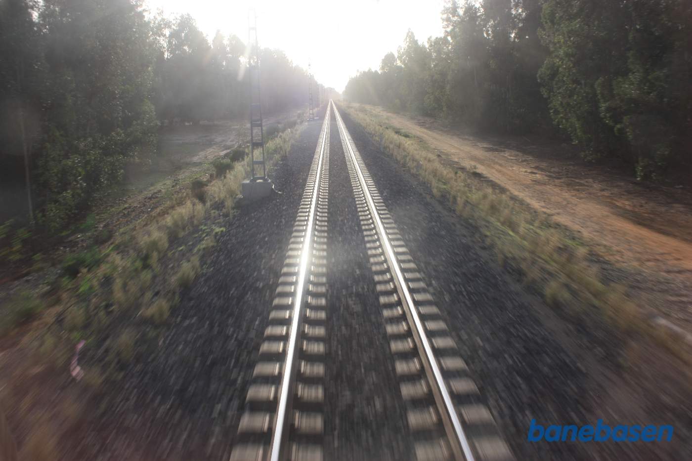 Et bagskud et sted på strækningen